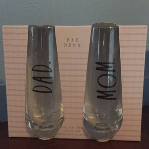 Rae Dunn. Set of two 10 fl oz. Stemless Flutes